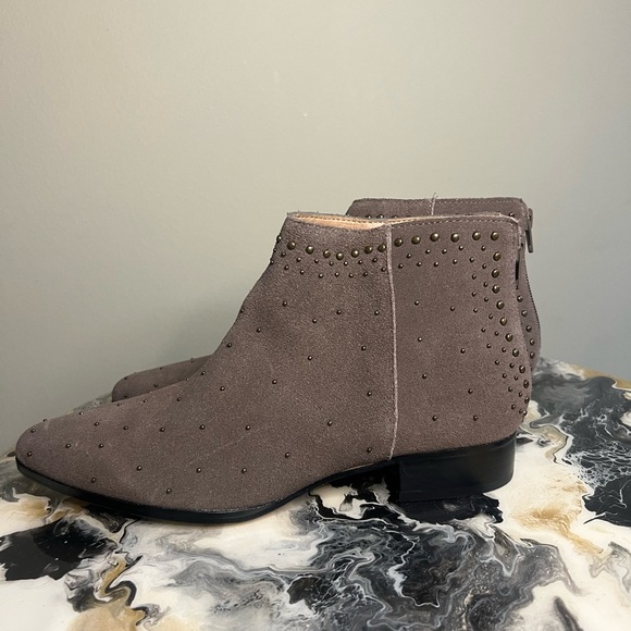 Bettye Leather Suede Studded Ankle Boot - Picture 2 of 11